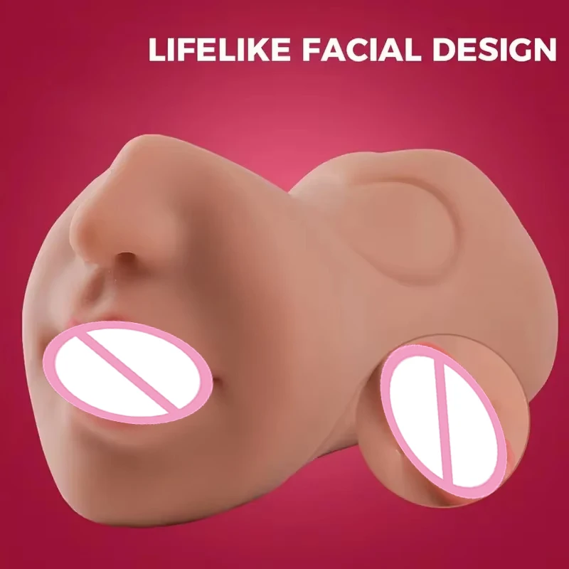 3 in 1 Pocket Pussy Vigina and Mouth Lifelike Sex Doll with Face TPE Portable Adult Sex Love Toy Male Stroker for Sexy Adult Men - Image 21