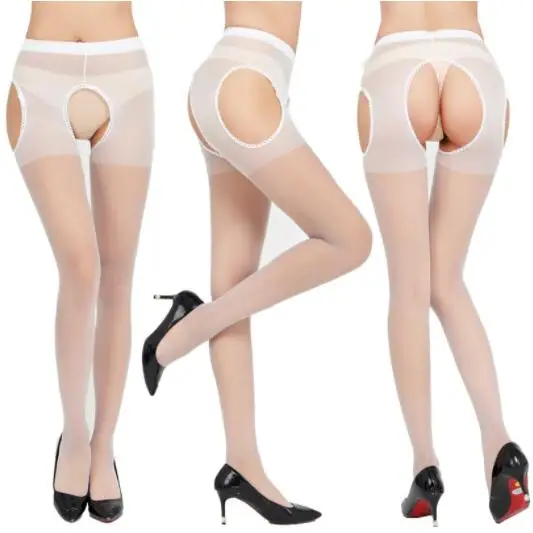 Women Stockings Open Crotch Pantyhose Femme Tights Silk Stockings Women Plus Size White Lingerie Exotic Lenceria Medias De Mujer - Image 7
