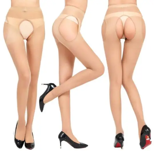 Women Stockings Open Crotch Pantyhose Femme Tights Silk Stockings Women Plus Size White Lingerie Exotic Lenceria Medias De Mujer - Image 6