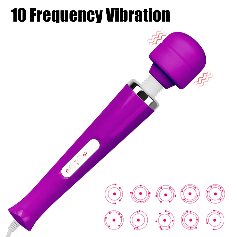 Dildo Vibrator Powerful 10 Speeds Erotic Toy EU Plug AV Rod Sex Toys for Women G Spot Vaginal Stimulator Massage Magic Wand 18+ - Image 2