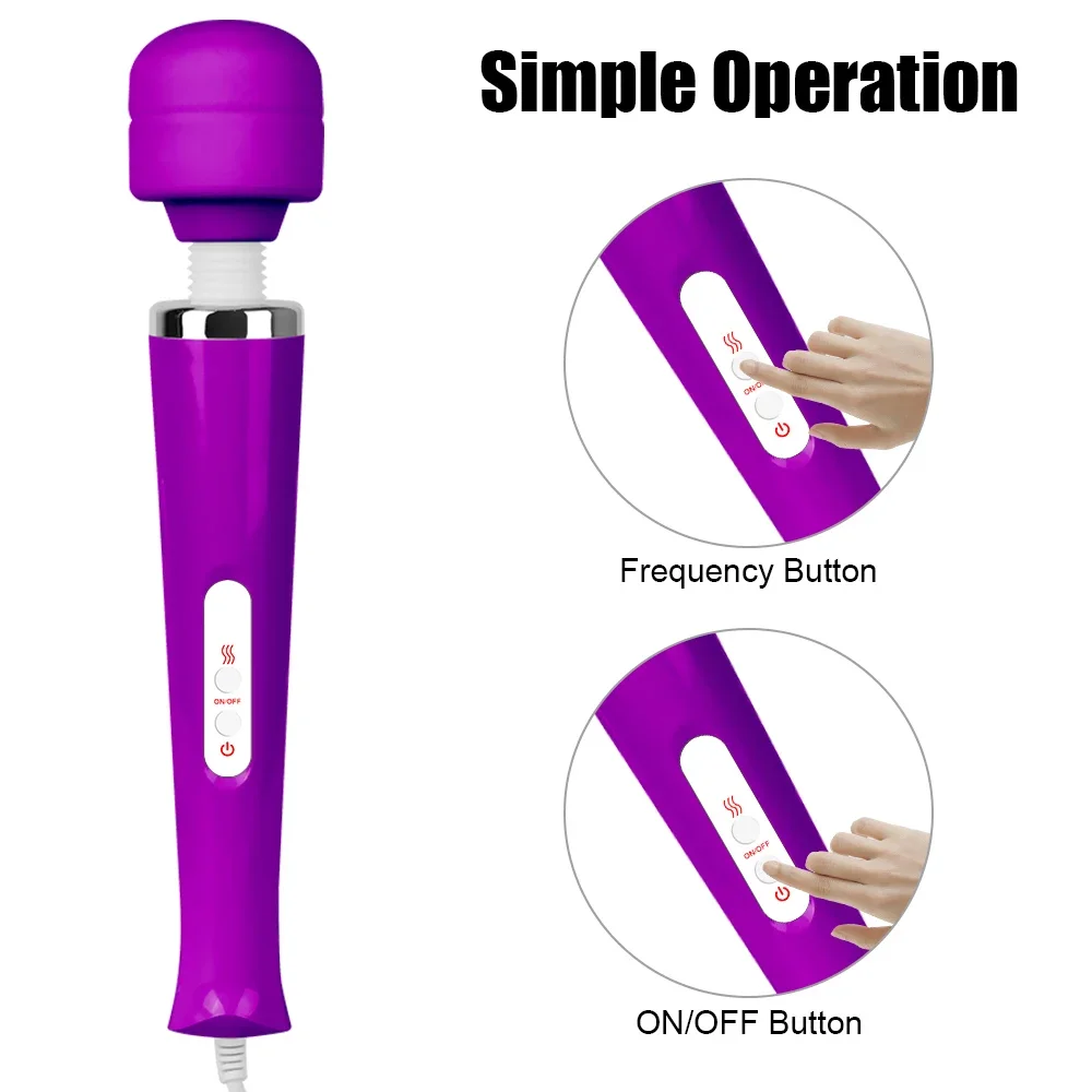 Dildo Vibrator Powerful 10 Speeds Erotic Toy EU Plug AV Rod Sex Toys for Women G Spot Vaginal Stimulator Massage Magic Wand 18+ - Image 13
