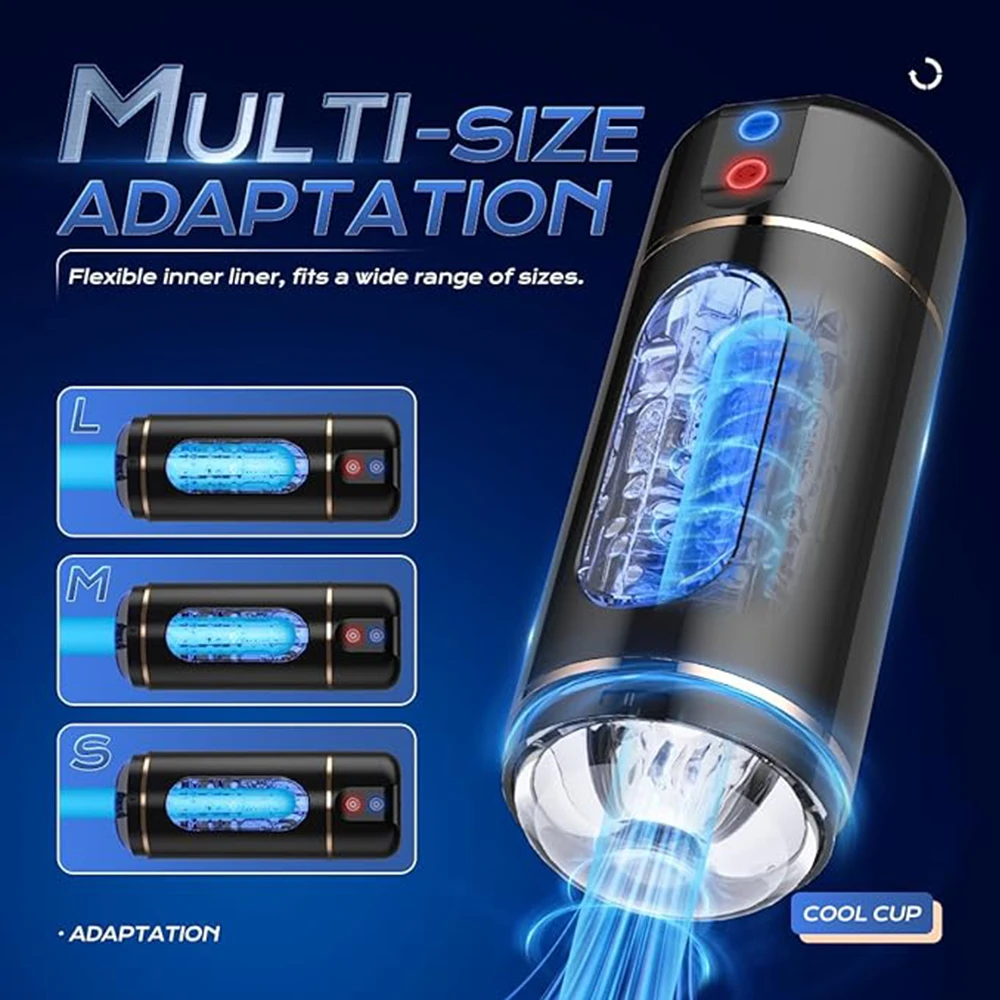 10 Frequency Male Vibration Masturbation Cup Intelligent Voice Interactive Aircraft Cup Penis Exercise Device Adult Sex Products - Image 3