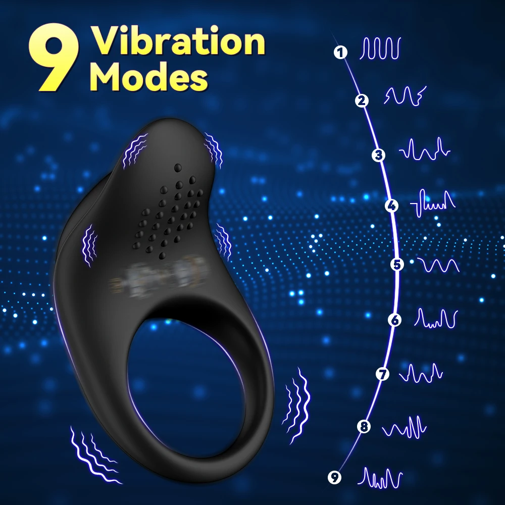 APP Control Vibrator Cock Ring for Men Delay Ejaculation Penis Ring Sex Toys Lock Penisring Cockring Adult Male Sex Supplies 18+ - Image 10