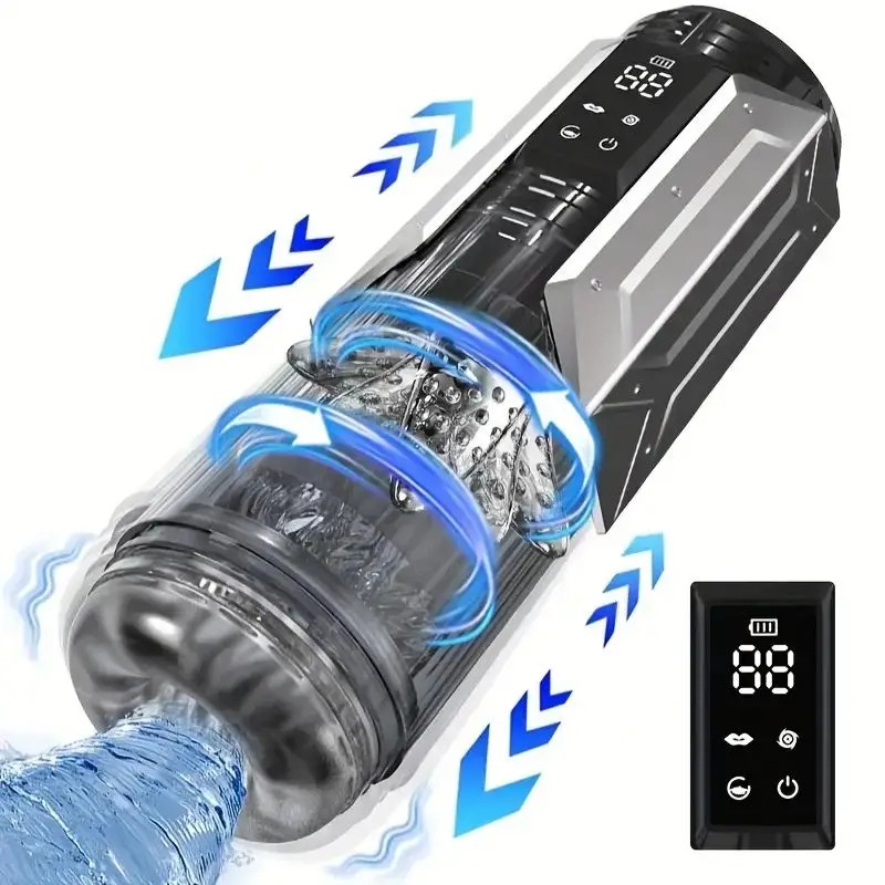 Male Masturbator With 7 Sucking & Vibrating & Telescopic & Rotating Modes Automatic Vagina Male Masturbator Cup Sex Toys for Men