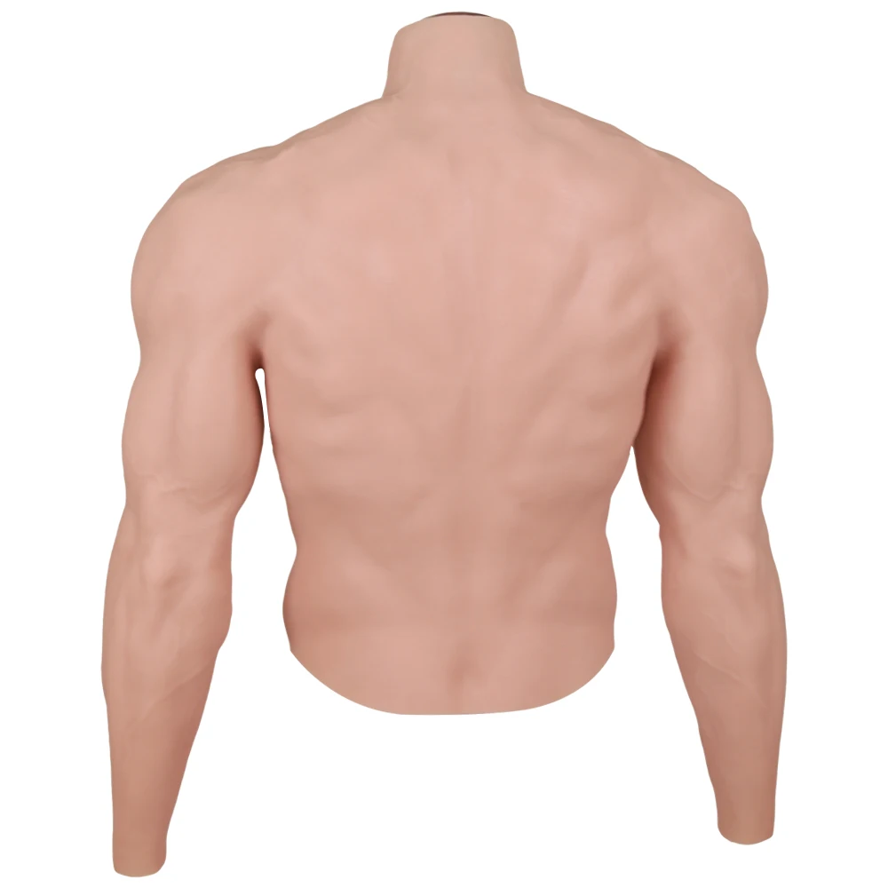 Realistic Silicone Male Muscle XL Size 60-100kg Suitable Suit Simulation Strong Figure Artificial Sturdy Chest Men Crossdresser - Image 2