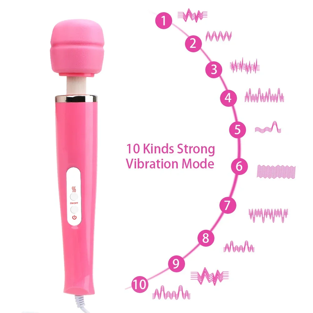 Dildo Vibrator Powerful 10 Speeds Erotic Toy EU Plug AV Rod Sex Toys for Women G Spot Vaginal Stimulator Massage Magic Wand 18+ - Image 11