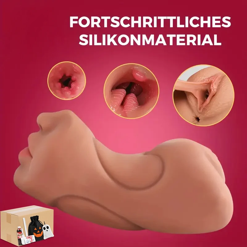 3 in 1 Pocket Pussy Vigina and Mouth Lifelike Sex Doll with Face TPE Portable Adult Sex Love Toy Male Stroker for Sexy Adult Men - Image 3