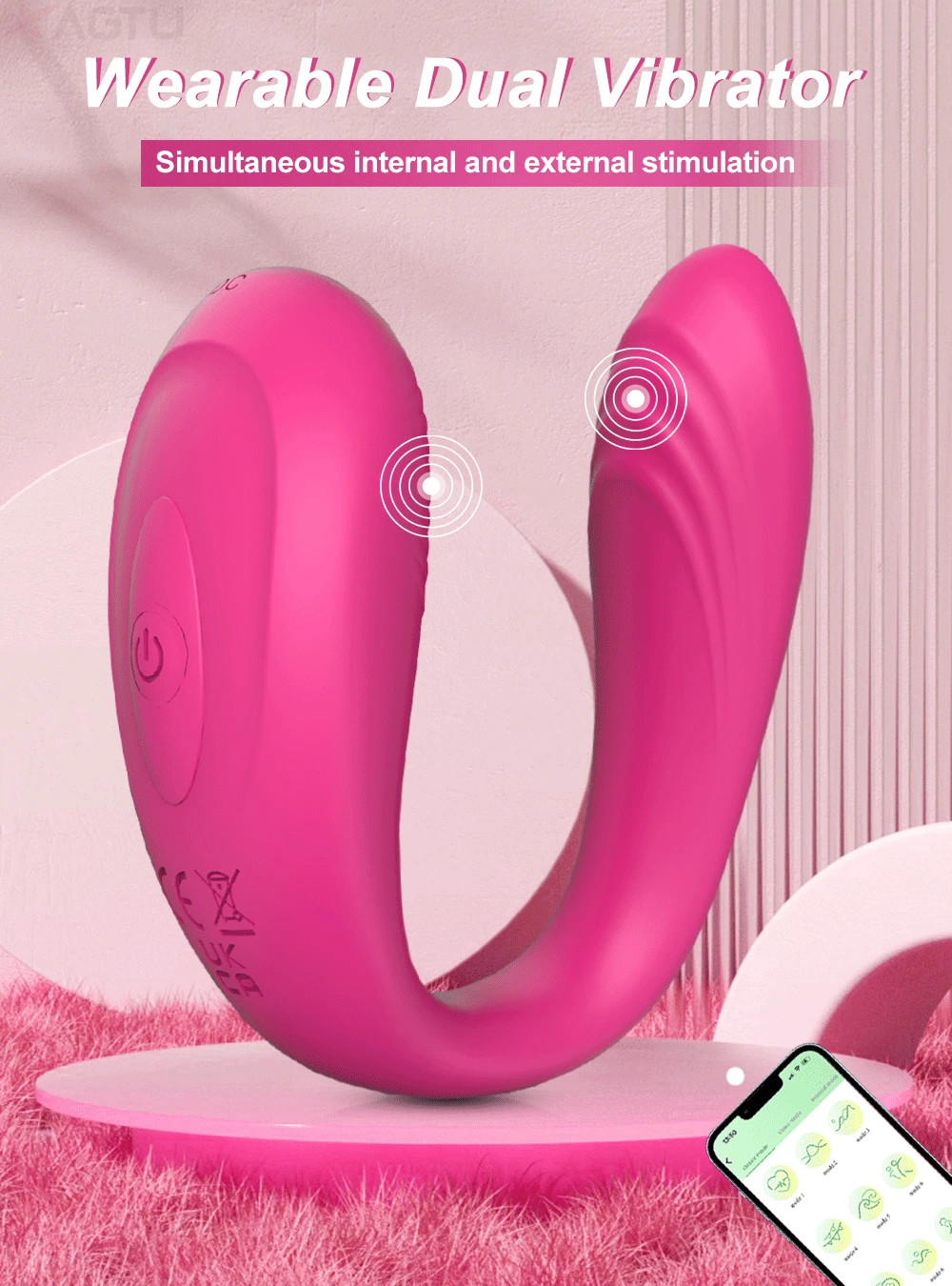 Couple Vibrator Wearable U Type Vibrator For Women Vagina Clitoris Stimulate G-Spot Massage Female Masturbation Adults Sex Toys - Image 16