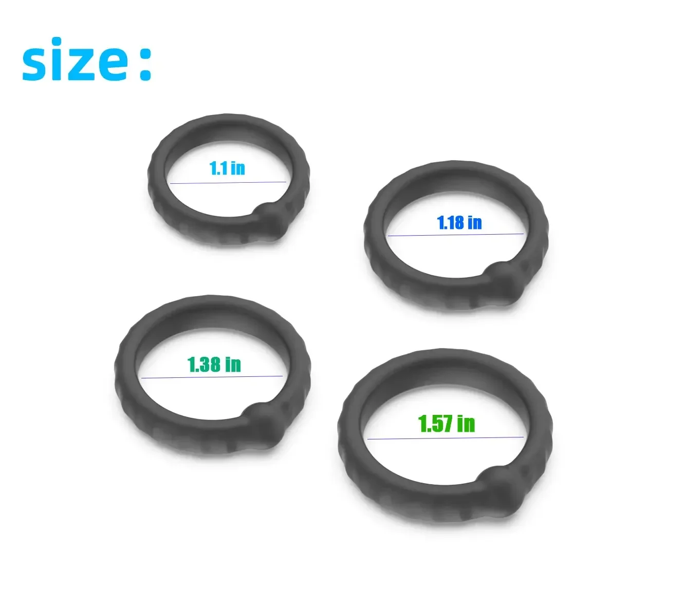 Reusable Silicone Penis Ring - Newest Design for Delayed Ejaculation & Penis Enlargement, Dick Enlarger Sex Toy for Men - Image 2