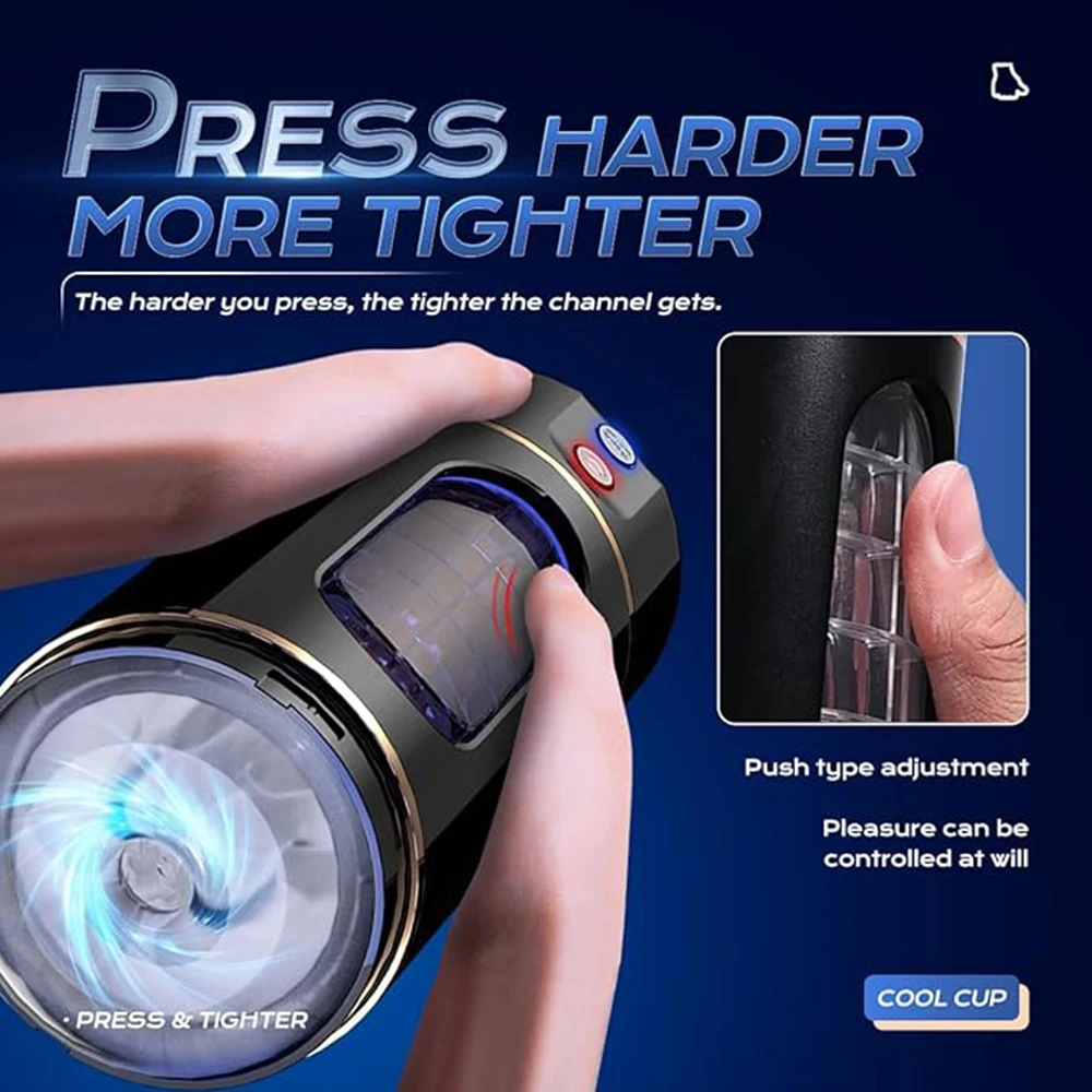10 Frequency Male Vibration Masturbation Cup Intelligent Voice Interactive Aircraft Cup Penis Exercise Device Adult Sex Products - Image 4