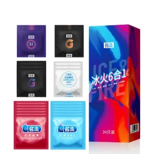 24pcs Ultra Thin Condom Adult Sex Toys Smooth Lubricatted Penis Sleeves Ice Fire Feeling Condoms Sex Products Contraception