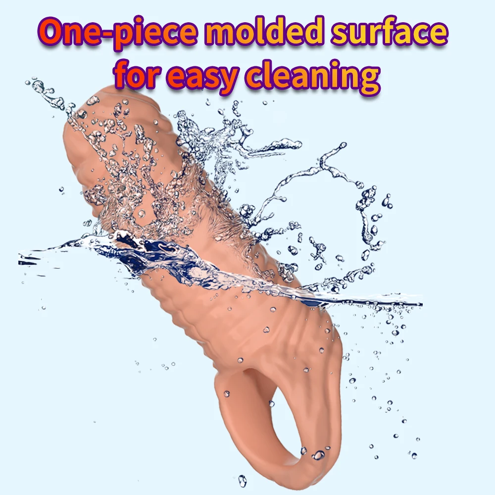 Penis Ring Male Realistic Penis Sleeve Extender Cock Sleeve Dick Enlargement Delay Ejaculation Cock Ring Reusable Condom Sex Toy - Image 14