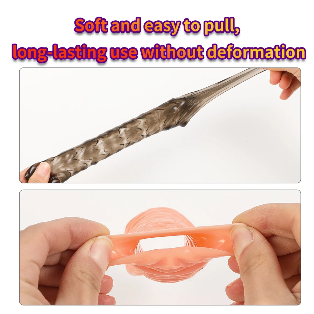 Penis Ring Male Realistic Penis Sleeve Extender Cock Sleeve Dick Enlargement Delay Ejaculation Cock Ring Reusable Condom Sex Toy - Image 13