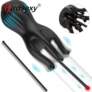 Penis Vibrator Glans Massager Urethra Plug Vibrator Horse Eye Stimulation Cock Enlargement Pump Penis Training Sex Toys For Men