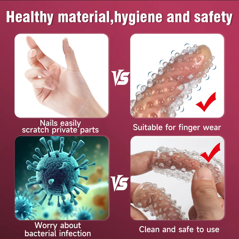 Adult Finger Vibrator Accessories Finger Sleeve Vagina Clitoral Nipple G-Spot Stimulator Anal Sex Toys for Adult Women Men - Image 2