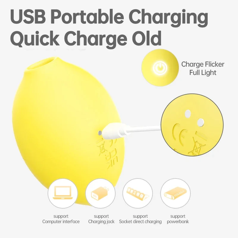 Lemon Vibrating Egg Clit Sucking Licking Sucking Female Vibrator Sex G-Spot Massager Supplies Vibrating Masturbator - Image 4