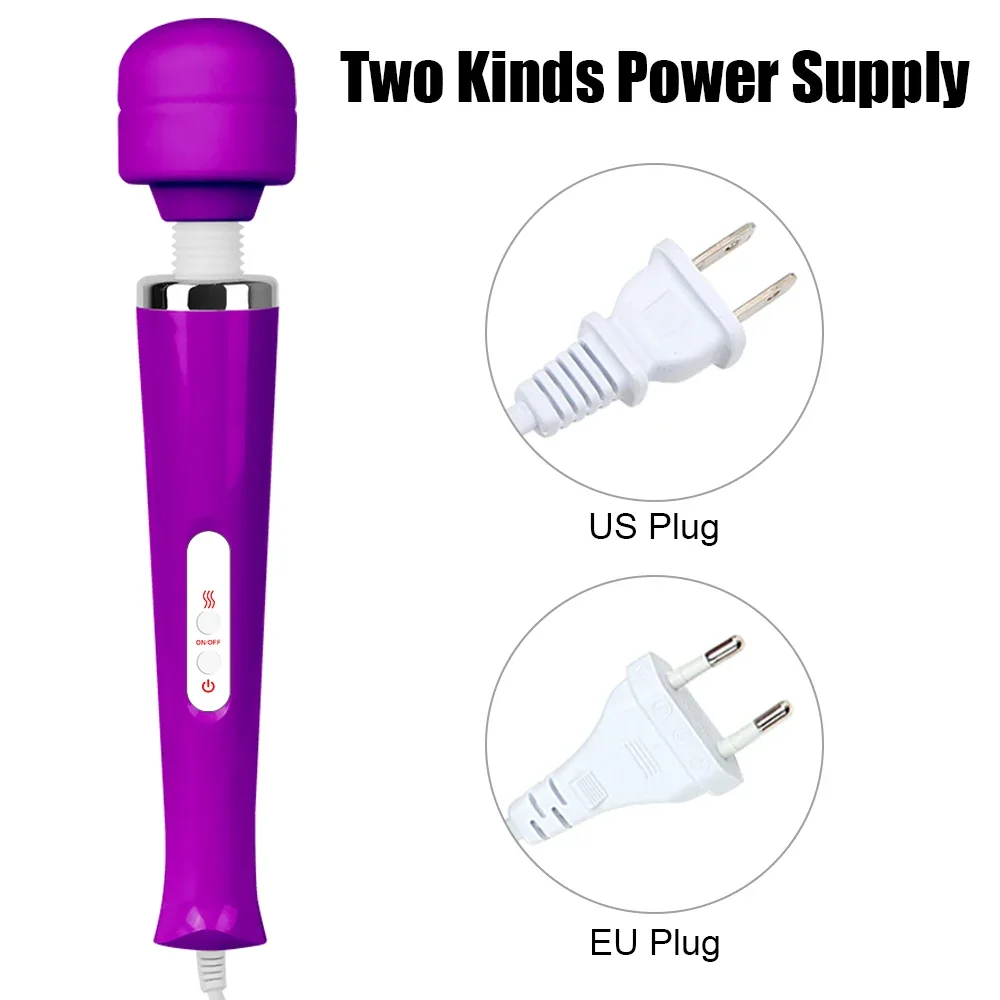 Dildo Vibrator Powerful 10 Speeds Erotic Toy EU Plug AV Rod Sex Toys for Women G Spot Vaginal Stimulator Massage Magic Wand 18+ - Image 4