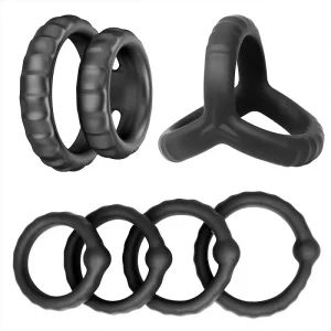 Reusable Silicone Penis Ring - Newest Design for Delayed Ejaculation & Penis Enlargement, Dick Enlarger Sex Toy for Men