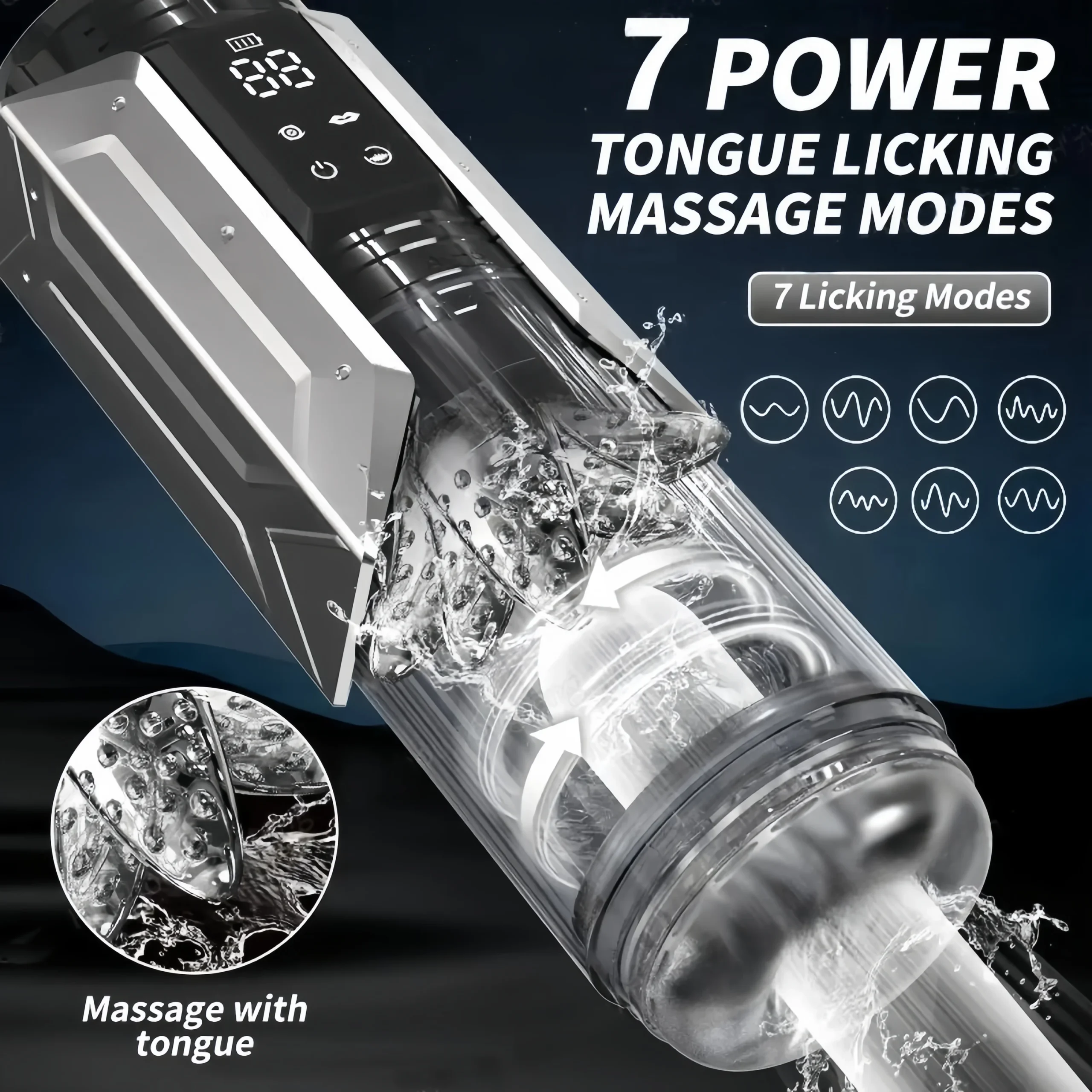 Male Masturbator With 7 Sucking & Vibrating & Telescopic & Rotating Modes Automatic Vagina Male Masturbator Cup Sex Toys for Men - Image 4