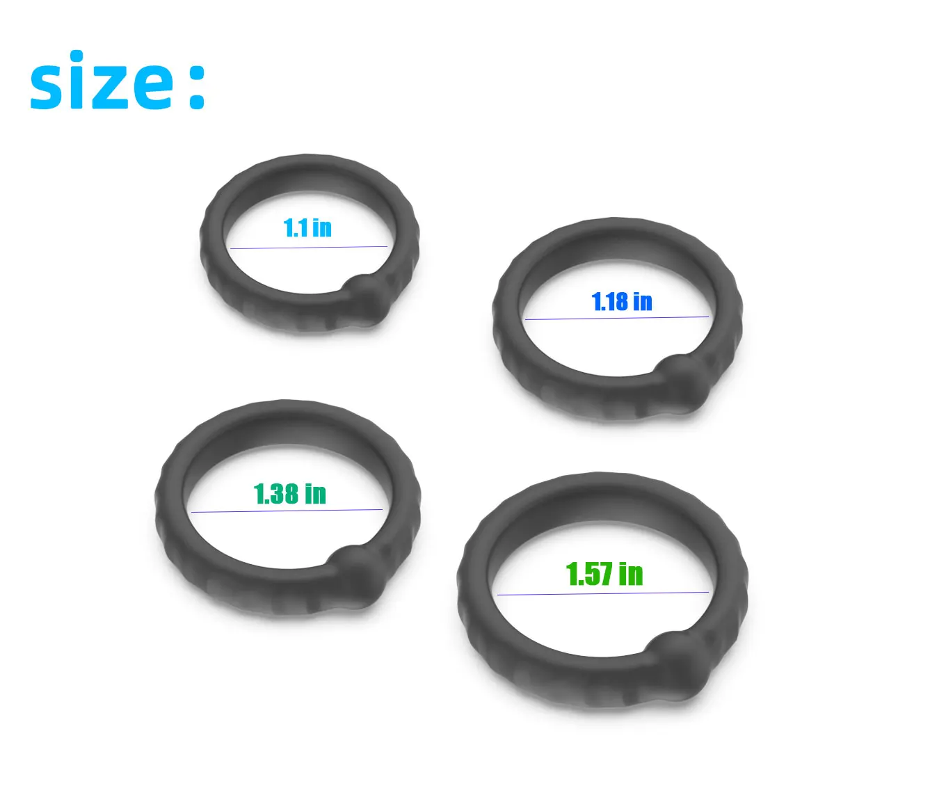 Reusable Silicone Penis Ring - Newest Design for Delayed Ejaculation & Penis Enlargement, Dick Enlarger Sex Toy for Men - Image 8
