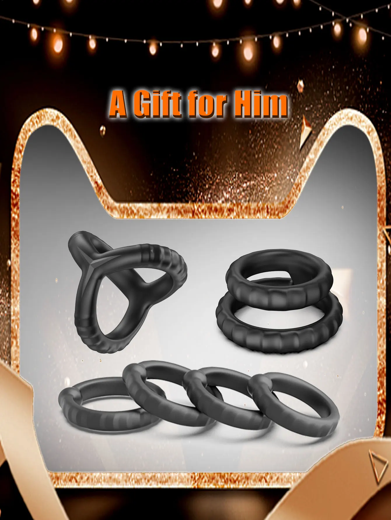 Reusable Silicone Penis Ring - Newest Design for Delayed Ejaculation & Penis Enlargement, Dick Enlarger Sex Toy for Men - Image 14