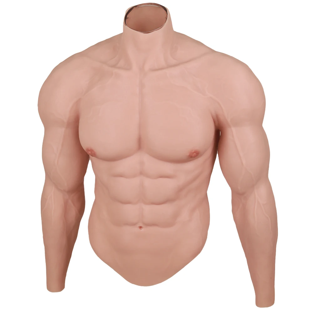 Realistic Silicone Male Muscle XL Size 60-100kg Suitable Suit Simulation Strong Figure Artificial Sturdy Chest Men Crossdresser - Image 3