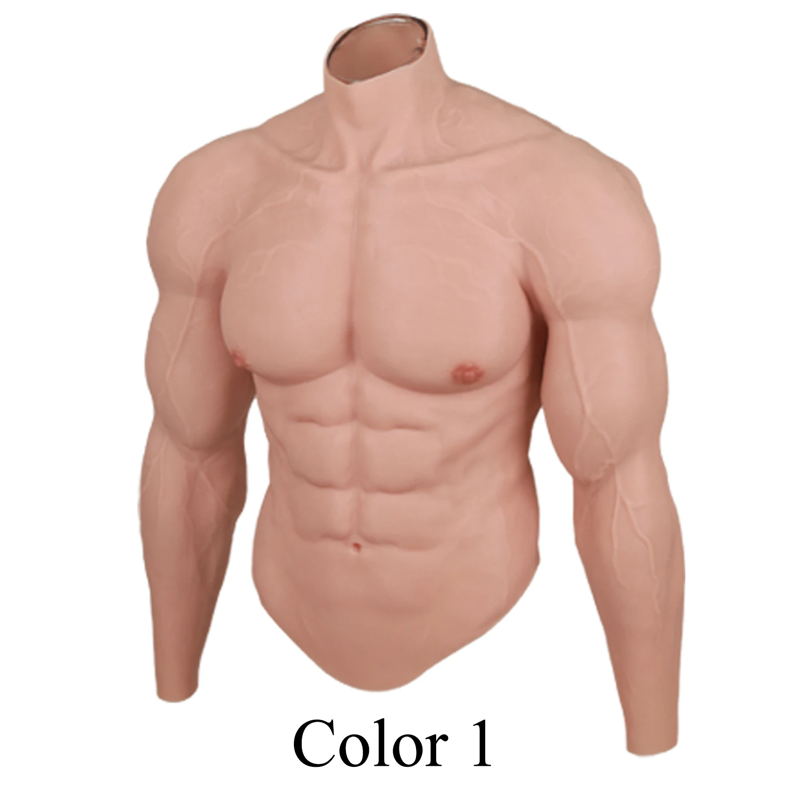 Realistic Silicone Male Muscle XL Size 60-100kg Suitable Suit Simulation Strong Figure Artificial Sturdy Chest Men Crossdresser - Image 9