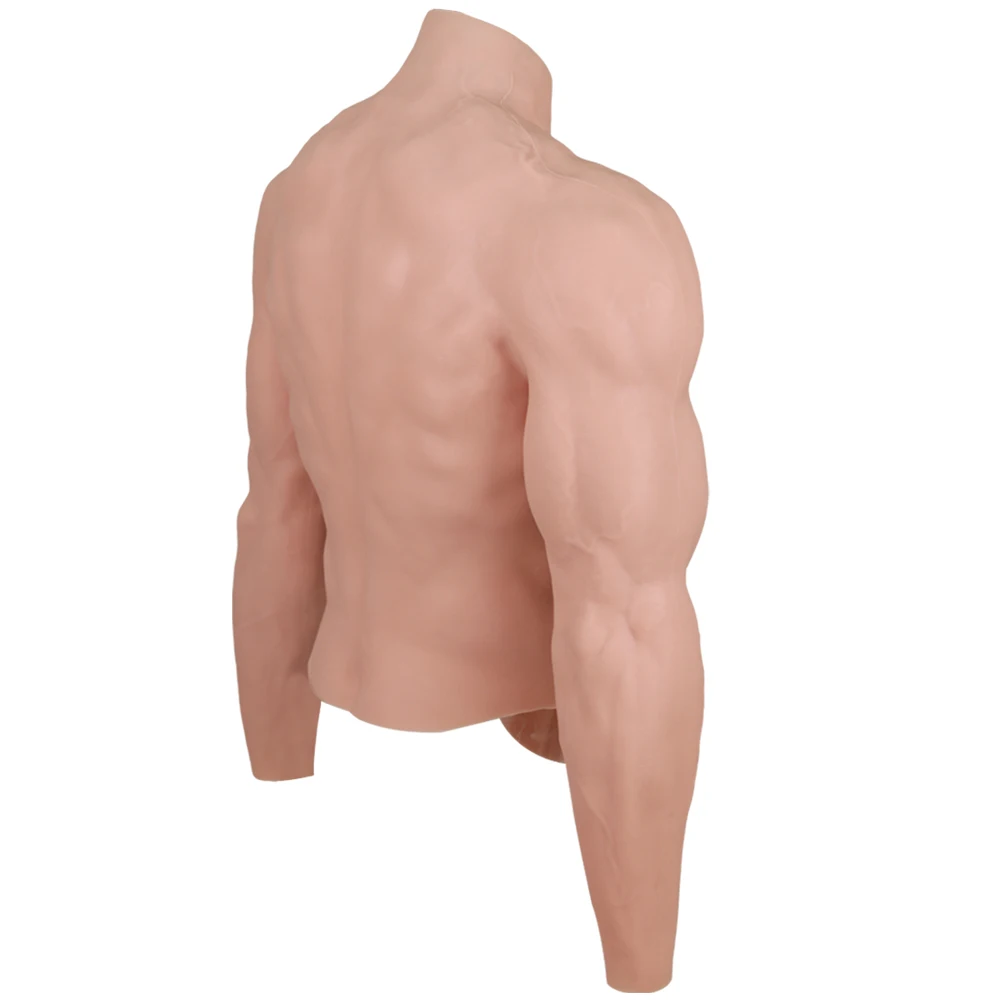 Realistic Silicone Male Muscle XL Size 60-100kg Suitable Suit Simulation Strong Figure Artificial Sturdy Chest Men Crossdresser - Image 4