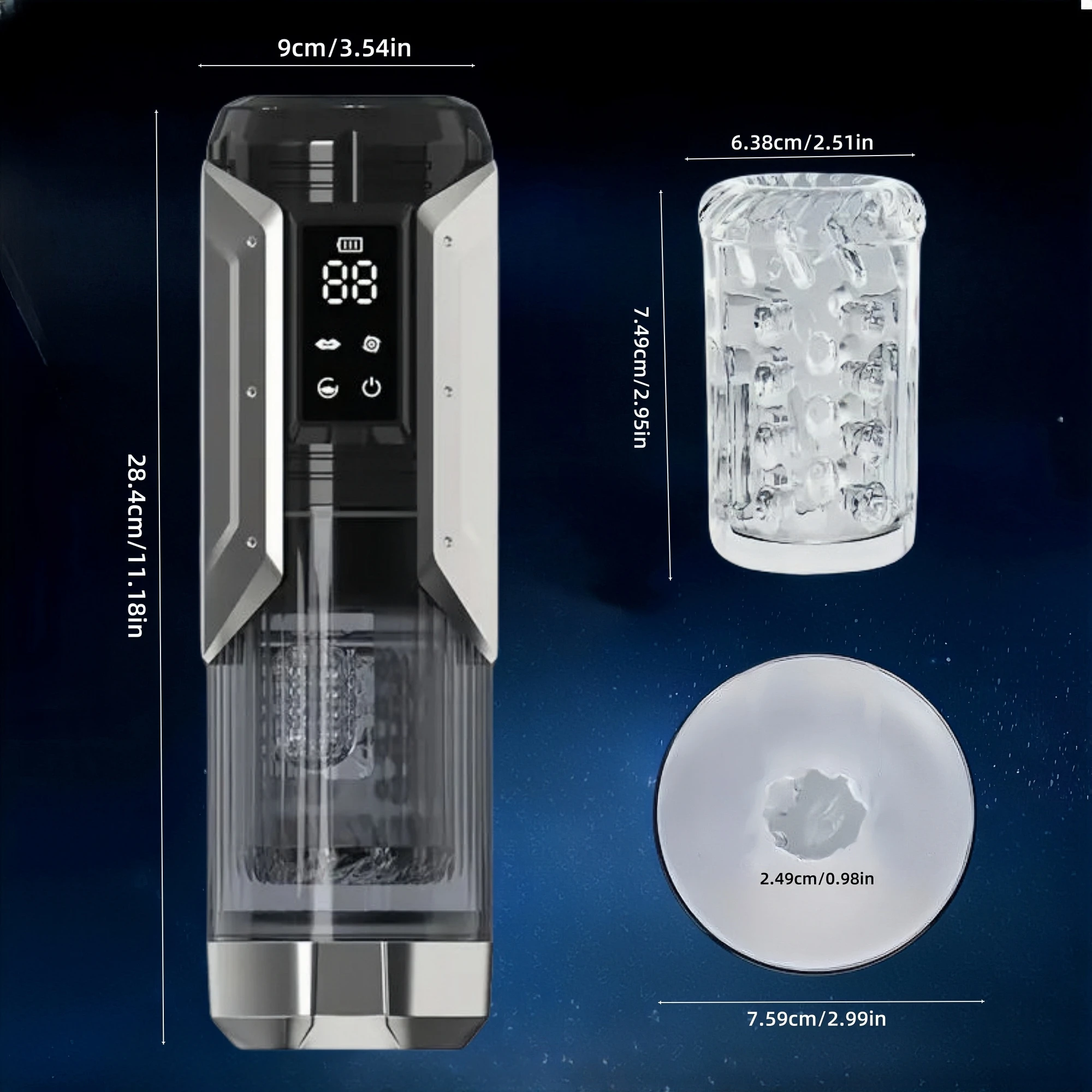 Male Masturbator With 7 Sucking & Vibrating & Telescopic & Rotating Modes Automatic Vagina Male Masturbator Cup Sex Toys for Men - Image 12