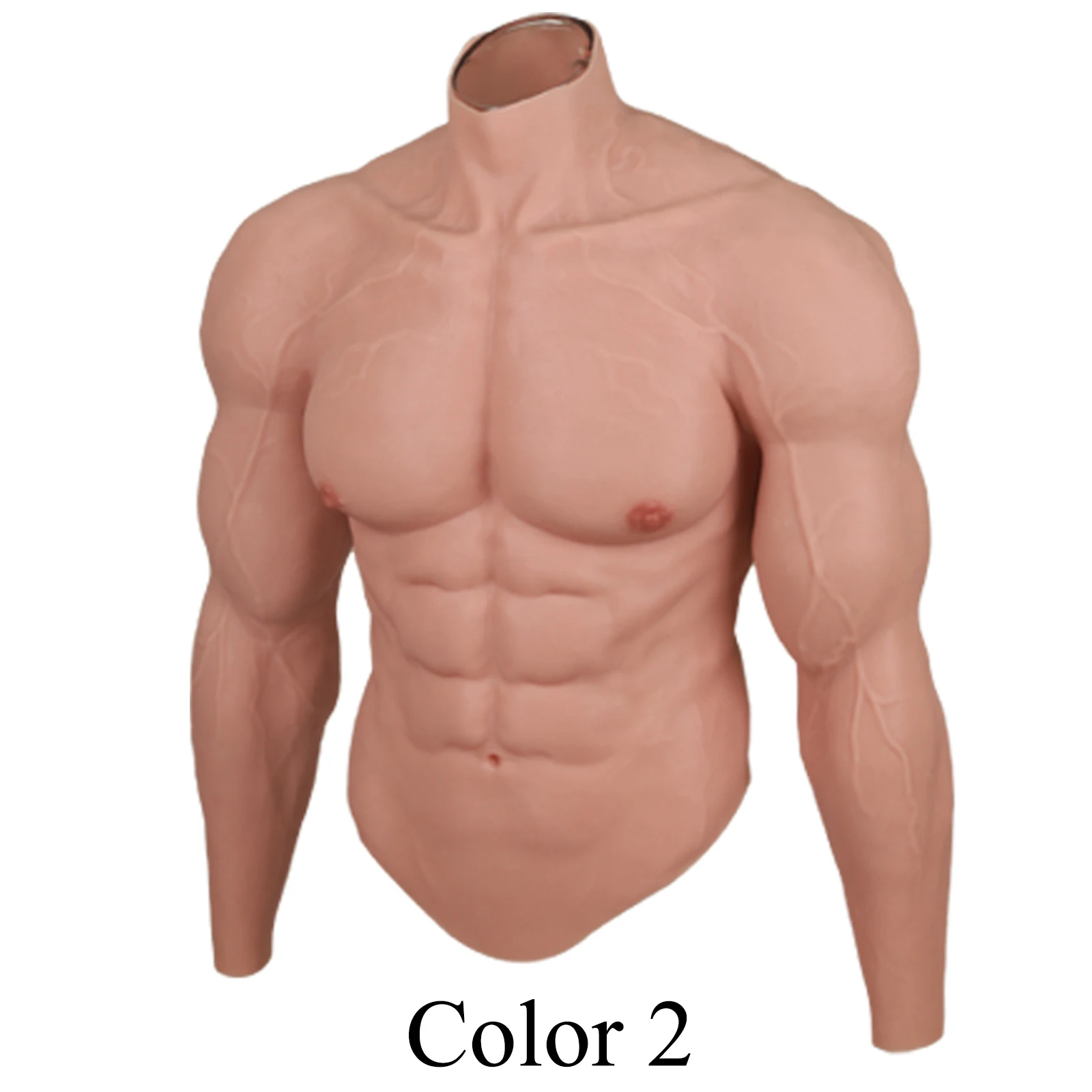Realistic Silicone Male Muscle XL Size 60-100kg Suitable Suit Simulation Strong Figure Artificial Sturdy Chest Men Crossdresser - Image 7