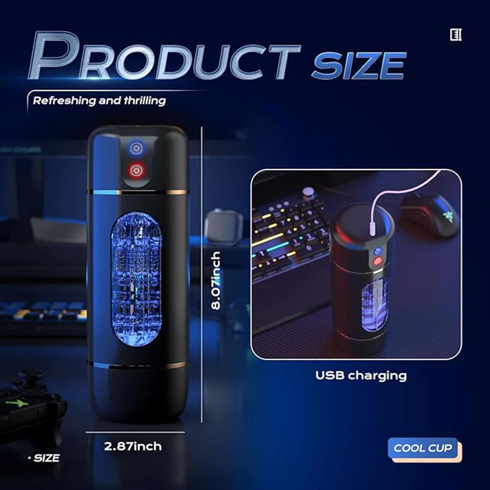 10 Frequency Male Vibration Masturbation Cup Intelligent Voice Interactive Aircraft Cup Penis Exercise Device Adult Sex Products - Image 6