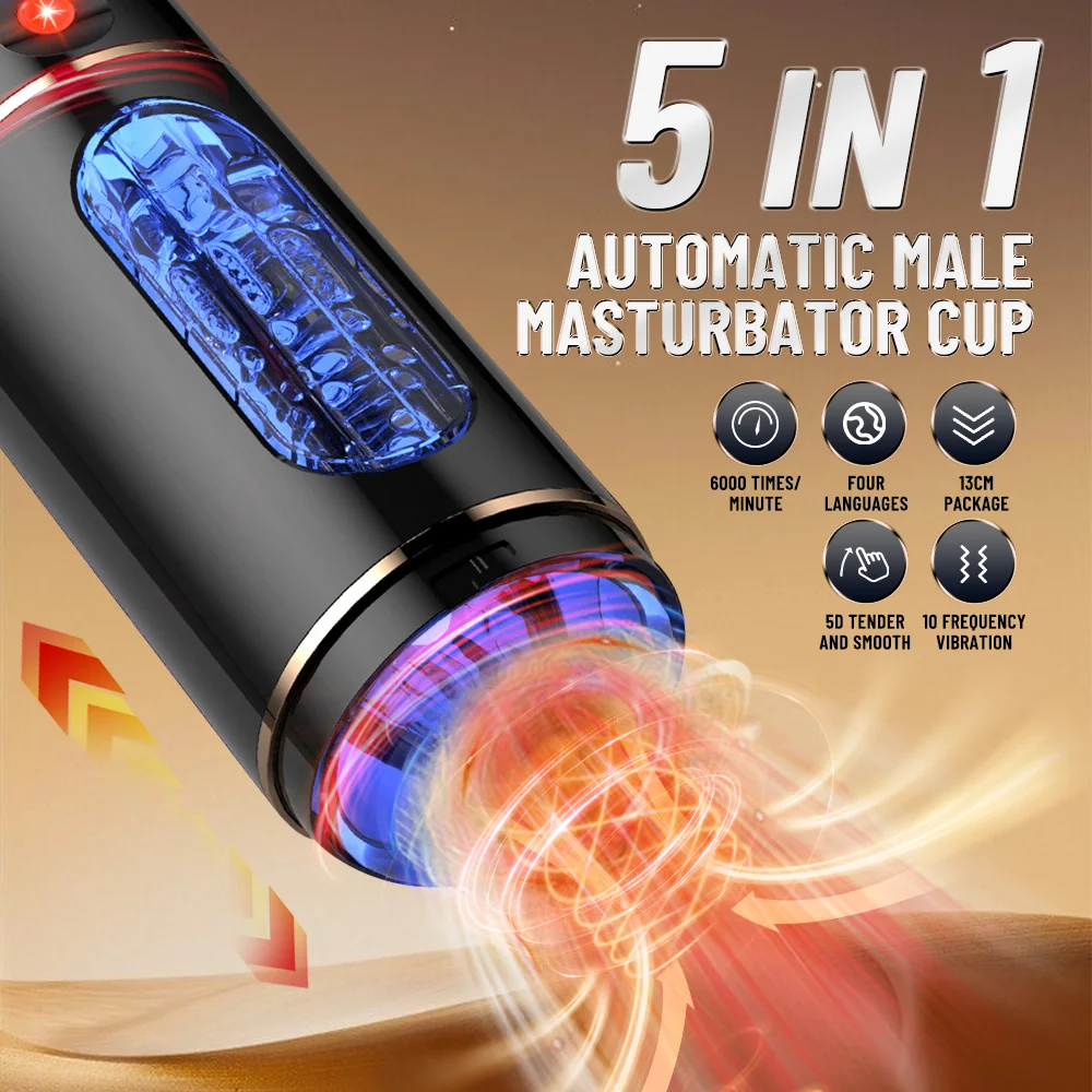 Male Masturbator Cup Intelligent Voice Interaction Penis Trainer Penetration Masturbator Sex Machine Adult Sex Toys for Men - Image 2